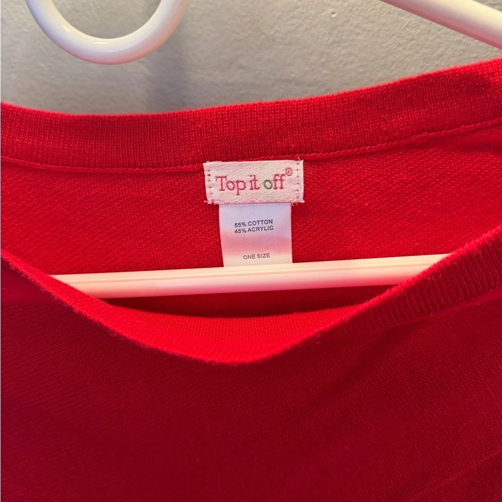 Cheerful Red Holiday Poncho